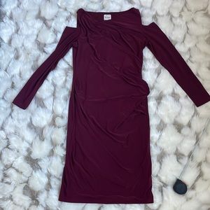 Ashley Graham Midi Cold shoulder dress